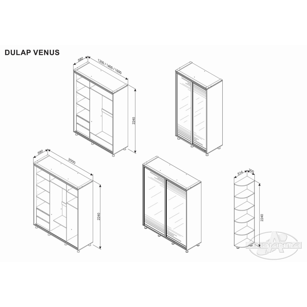 Dulap VENUS Alb