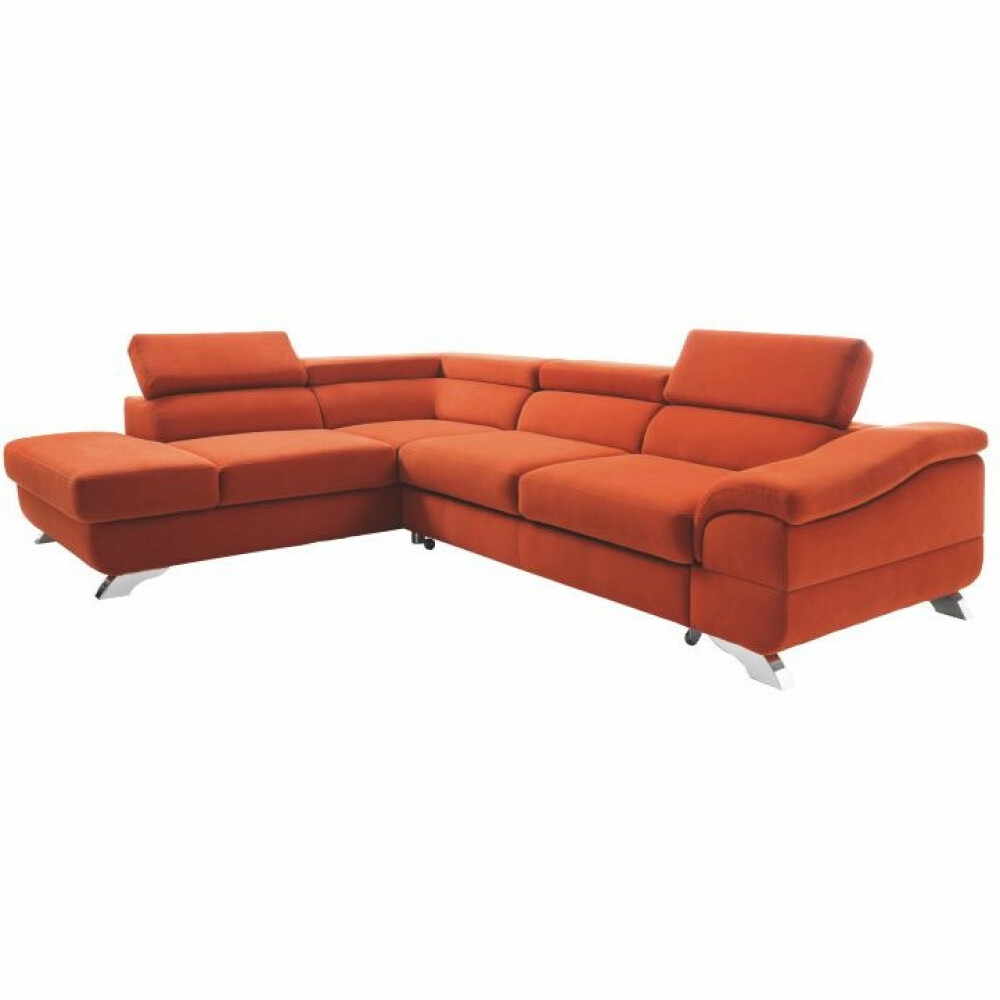 Colţar extensibil, textil Orinoco teracotă, stânga, LEGAS