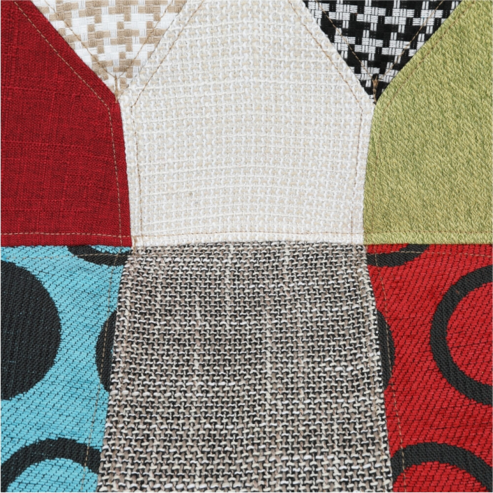 Scaun, ţesătură patchwork/lemn, KIMA  NEW TYP 2