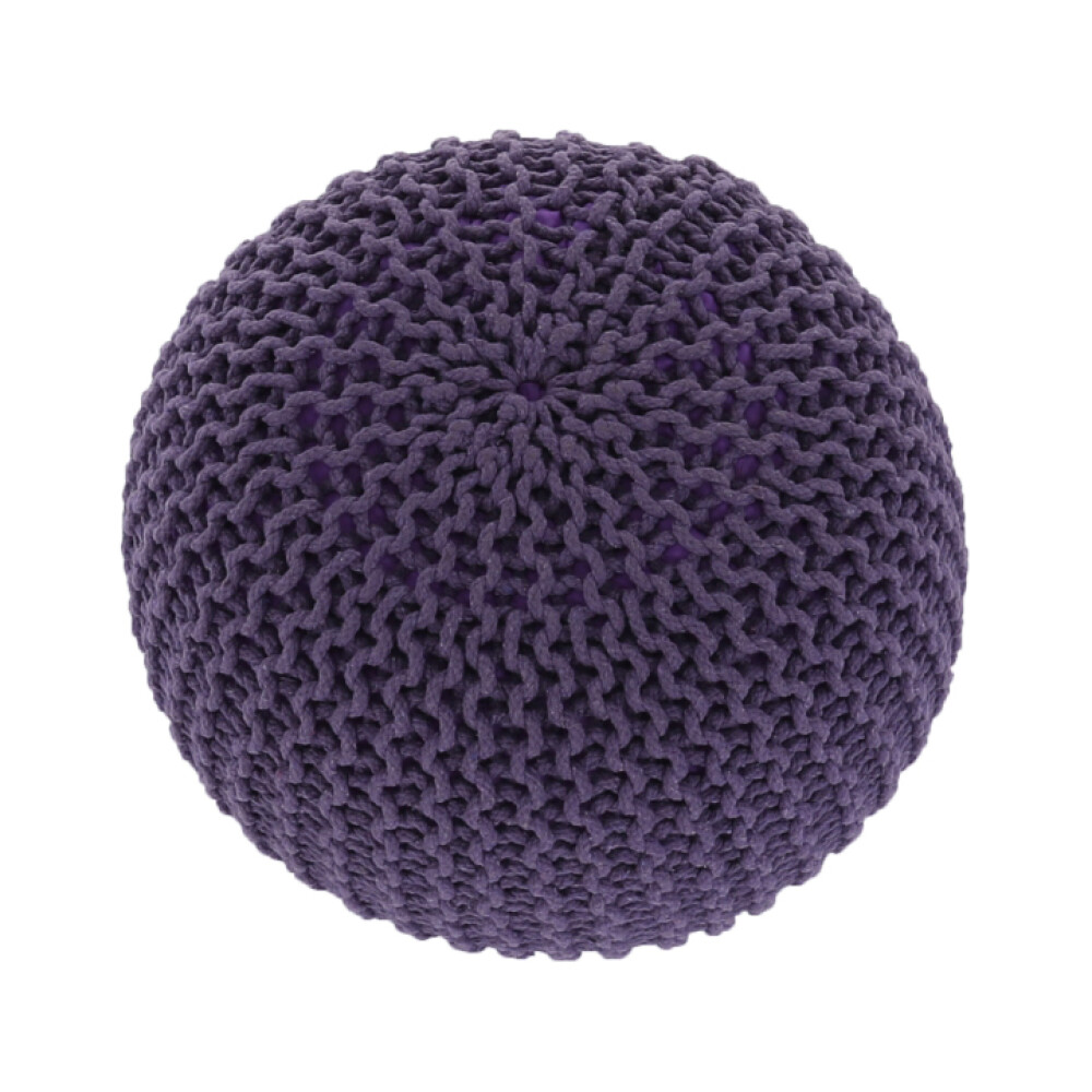 Taburet împletit, bumbac violet, GOBI TYP 2