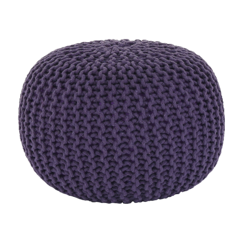 Taburet împletit, bumbac violet, GOBI TYP 2