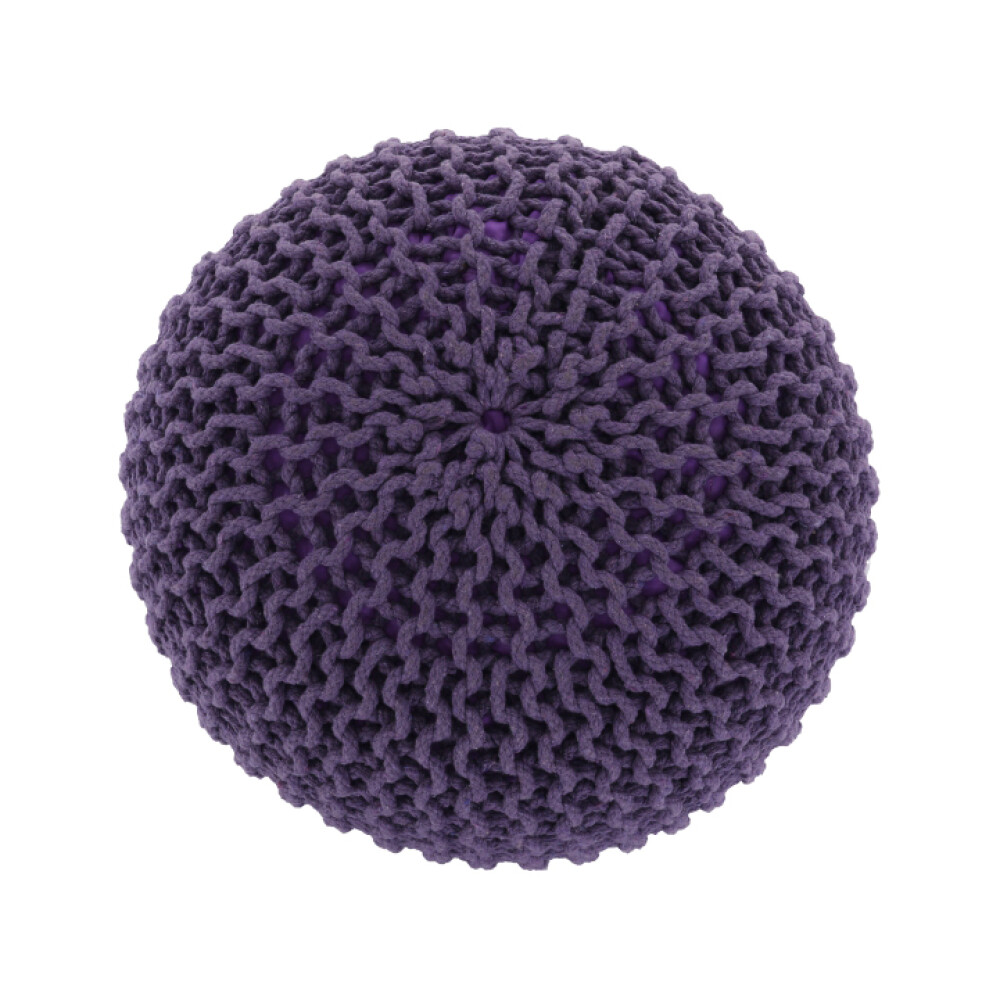 Taburet împletit, bumbac violet, GOBI TYP 2