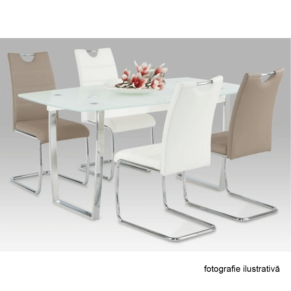 Scaun de bucătărie, gri deschis/cusătura deschisă, ABIRA NEW