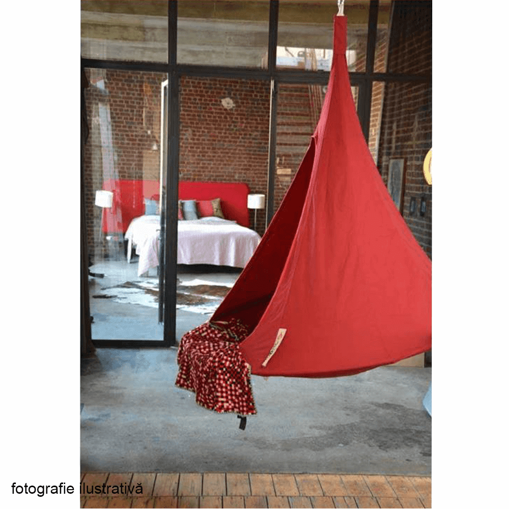 Scaun balansoar suspendabil, roşu, KLORIN KLASIK CACOON HAMMOCK