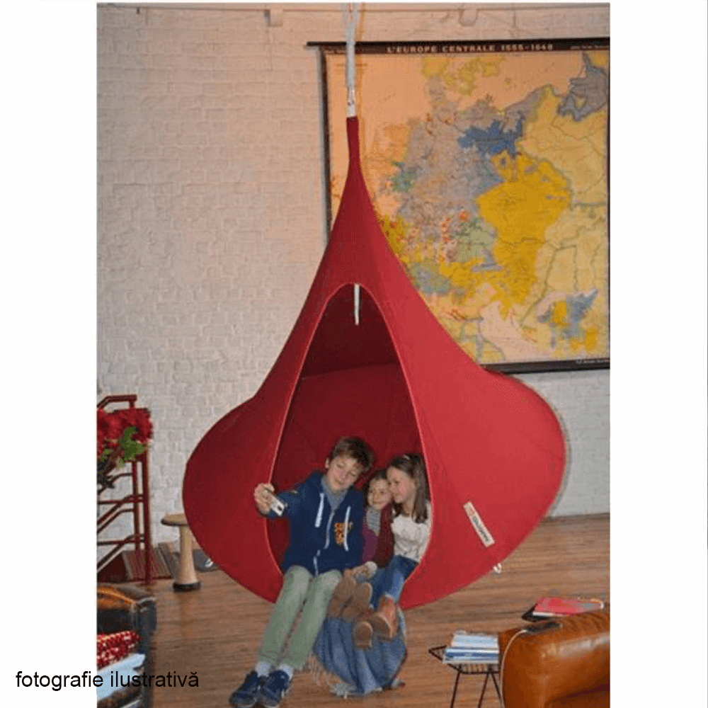 Scaun balansoar suspendabil, roşu, KLORIN KLASIK CACOON HAMMOCK