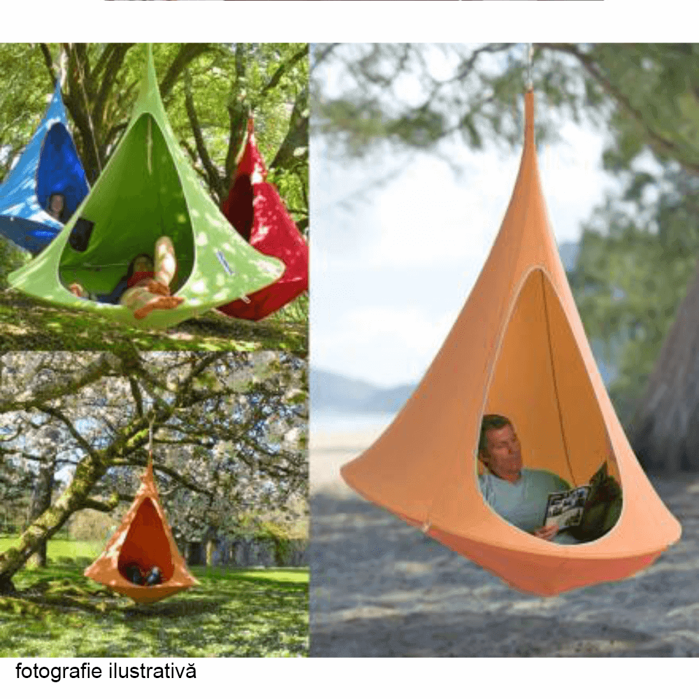 Scaun balansoar suspendabil, roşu, KLORIN KLASIK CACOON HAMMOCK