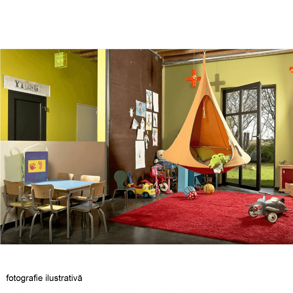 Scaun balansoar suspendabil, roşu, KLORIN KLASIK CACOON HAMMOCK