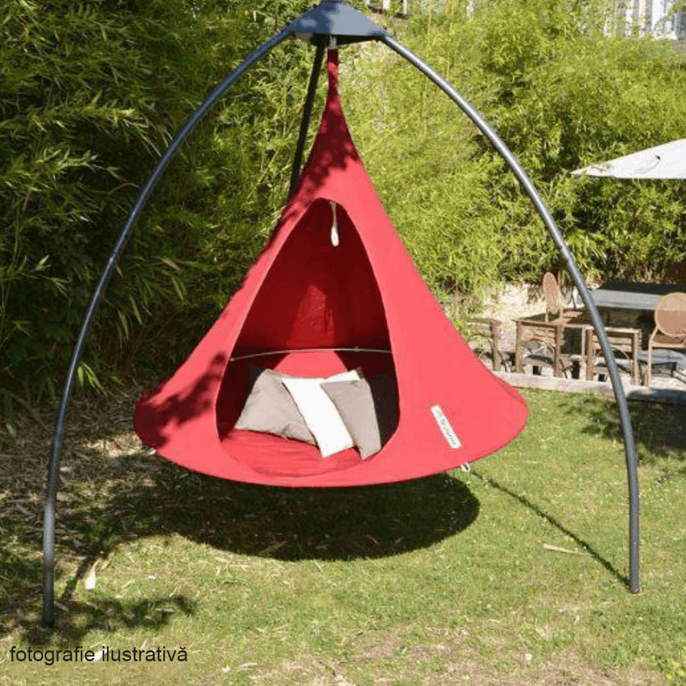Scaun balansoar suspendabil, roşu, KLORIN KLASIK CACOON HAMMOCK