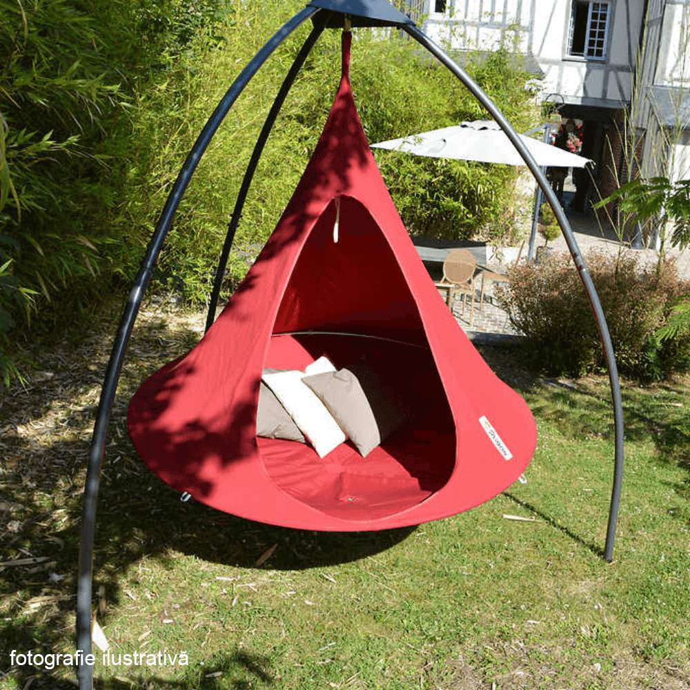 Scaun balansoar suspendabil, roşu, KLORIN KLASIK CACOON HAMMOCK