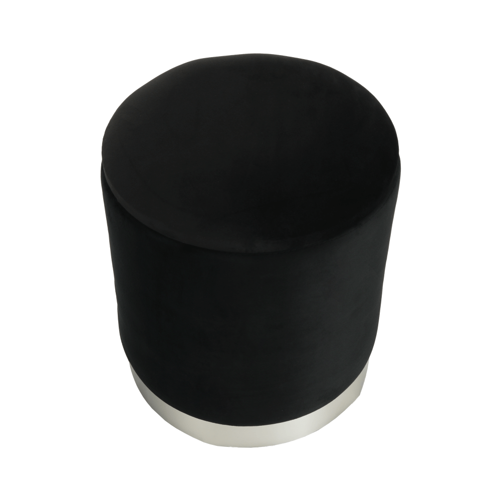 Set două taburete, gri/crom argintiu şi negru/crom argintiu, AIGUL SET