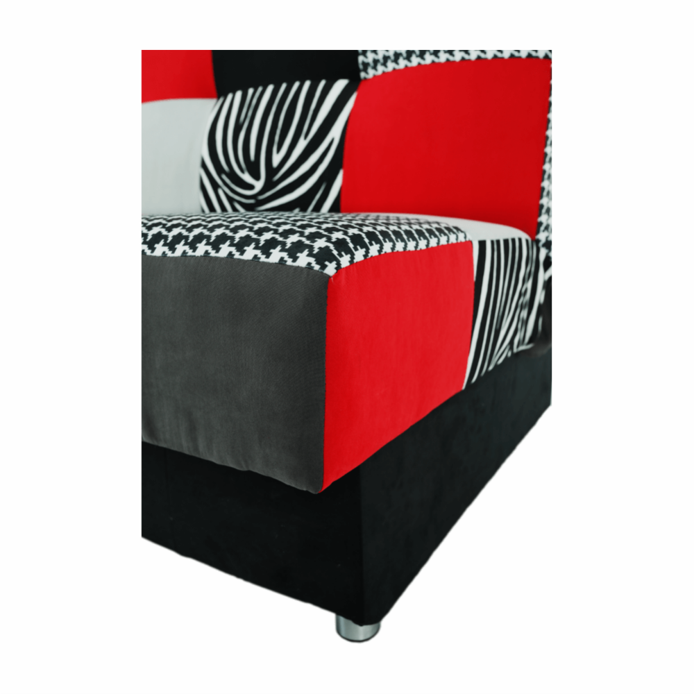 Colţar, textil roşu/gri/negru, ALABAMA