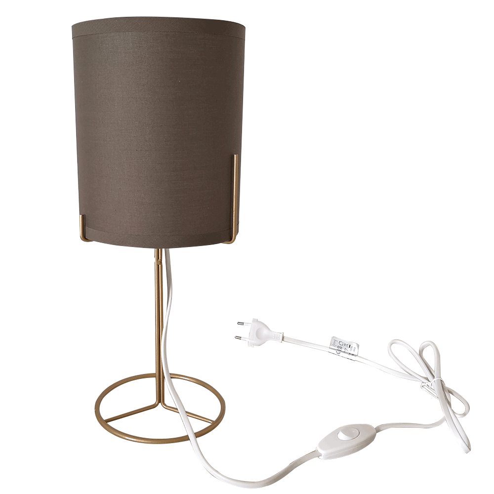 Lampă de masă, metal / gri-maro, ANELE