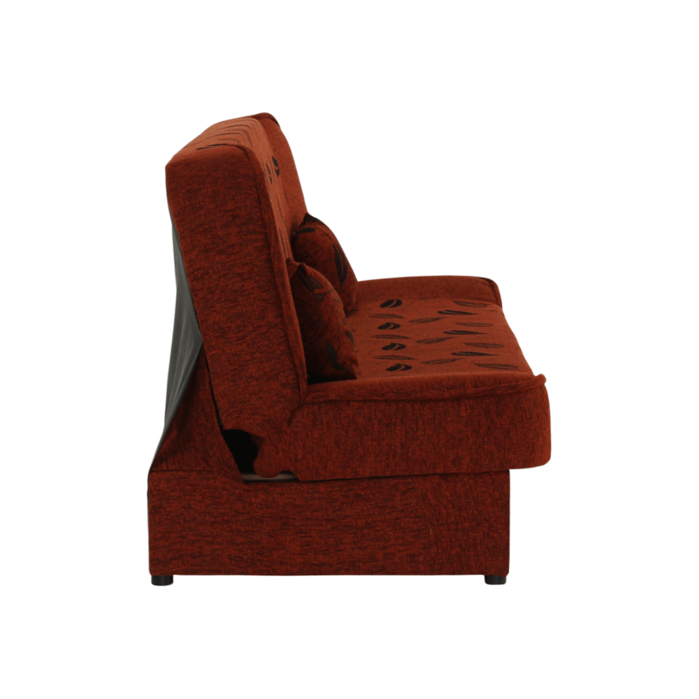 Colţar extensibil, material textil cărămiziu/model, ASIA NEW