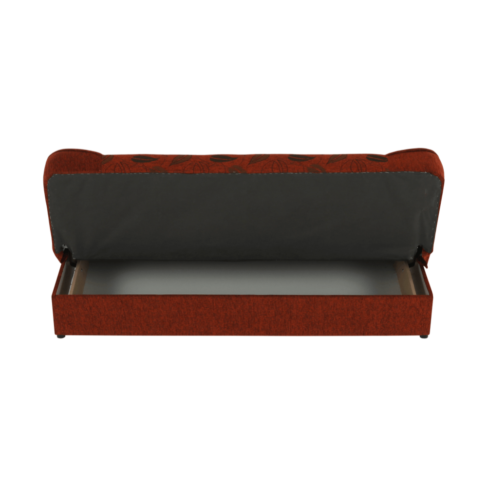 Colţar extensibil, material textil cărămiziu/model, ASIA NEW