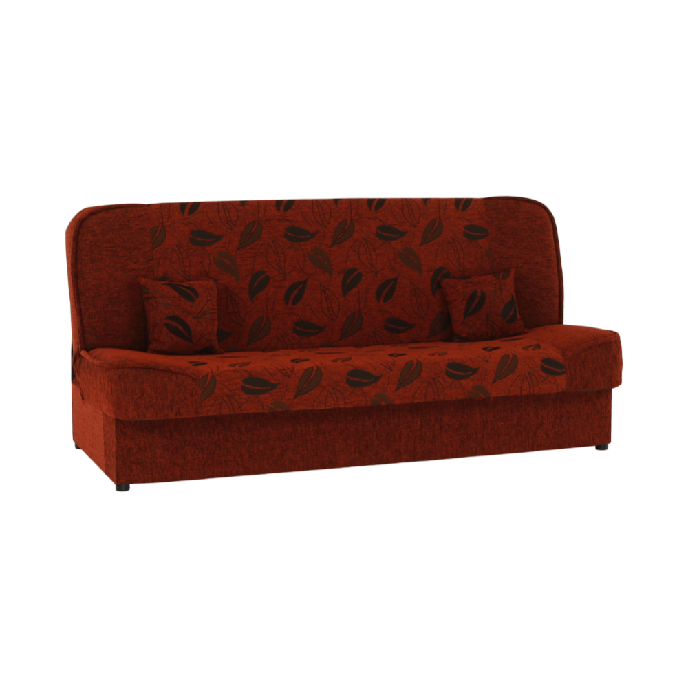 Colţar extensibil, material textil cărămiziu/model, ASIA NEW