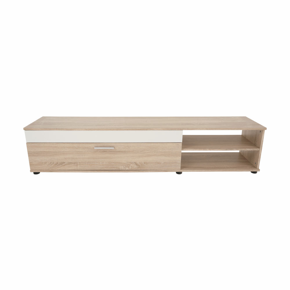 Mobilier de living, alb/stejar sonoma, ASOLE