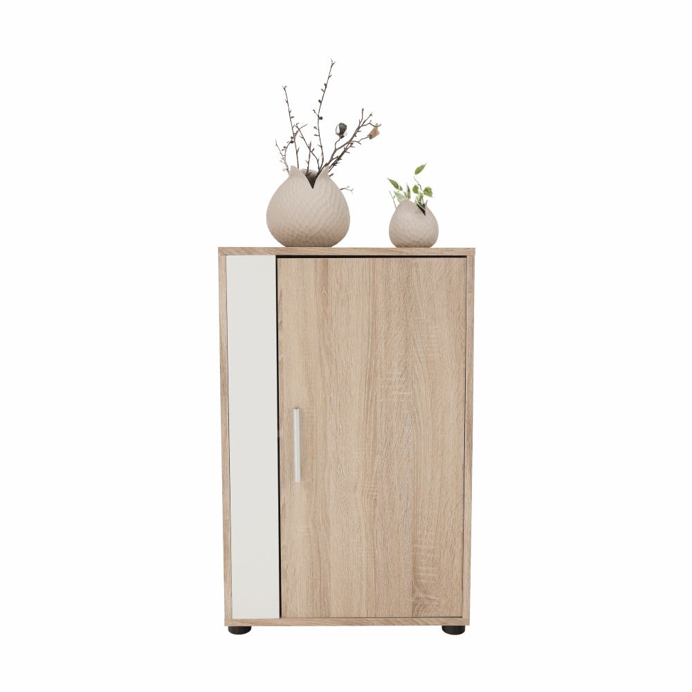 Mobilier de living, alb/stejar sonoma, ASOLE
