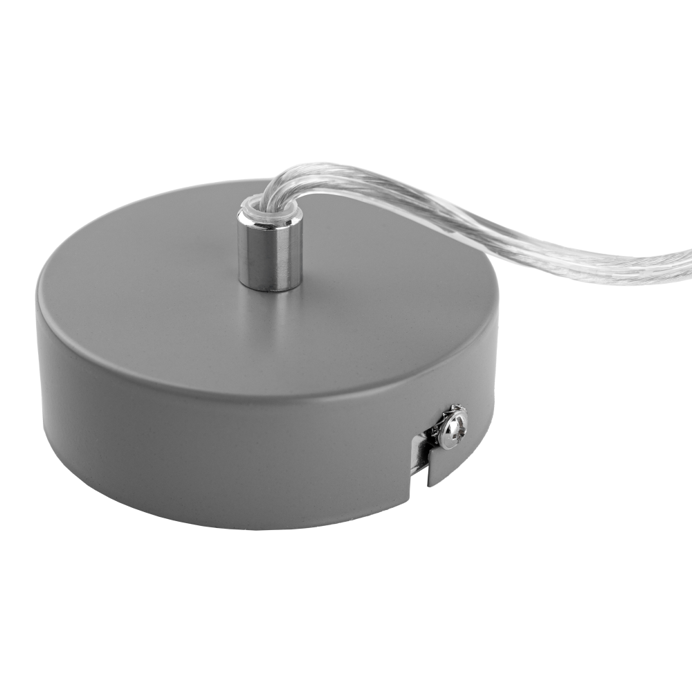 Lampă suspendată, gri / metal, ASTOK