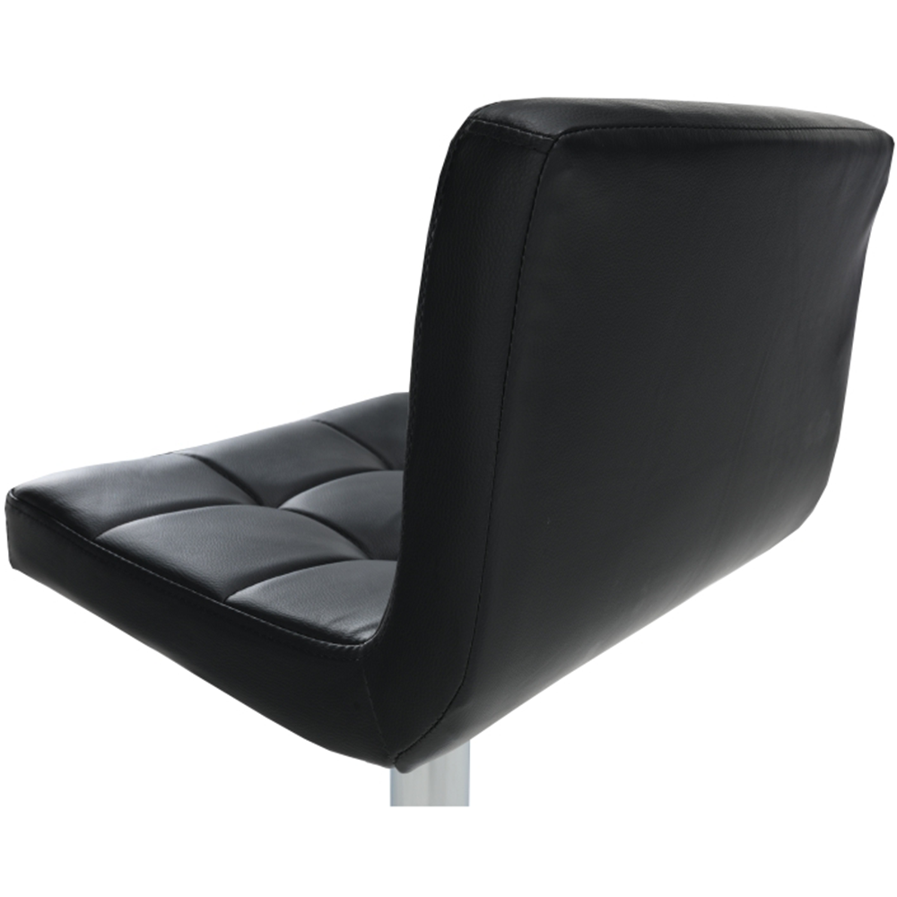 Scaun de bar, piele ecologică negru/crom, KANDY NEW