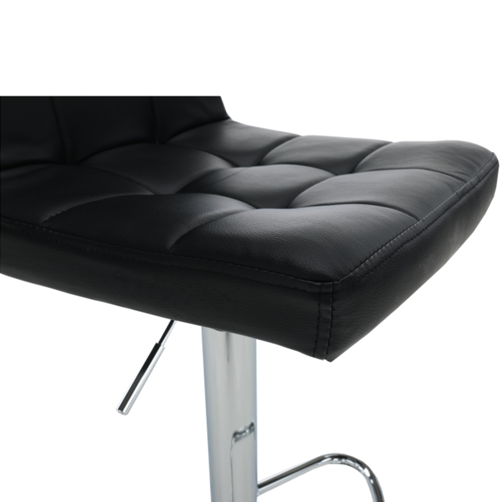 Scaun de bar, piele ecologică negru/crom, KANDY NEW