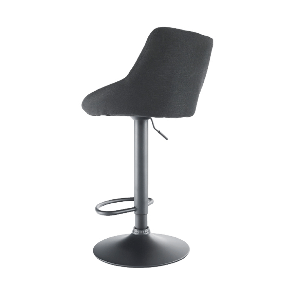 Scaun bar, material textil negru, TERKAN