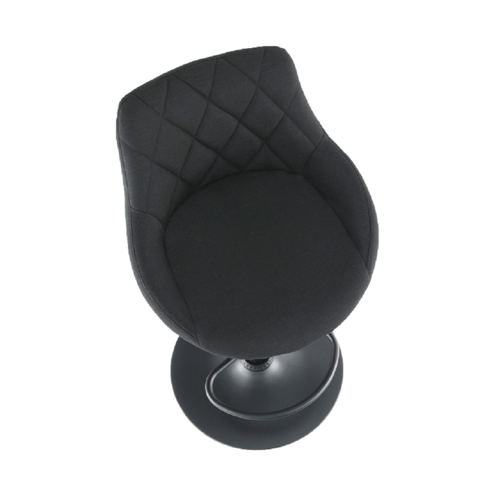 Scaun bar, material textil negru, TERKAN