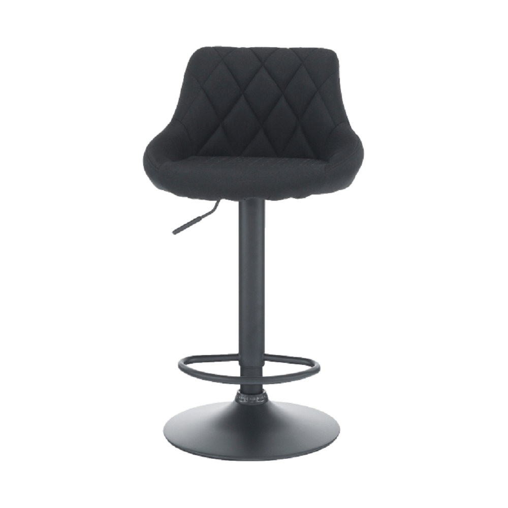 Scaun bar, material textil negru, TERKAN