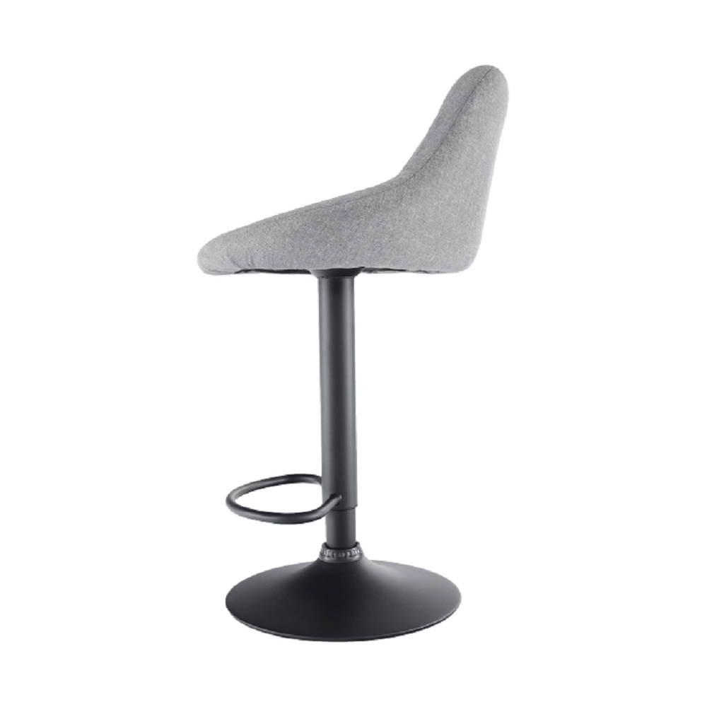 Scaun bar, material textil gri/negru, TERKAN