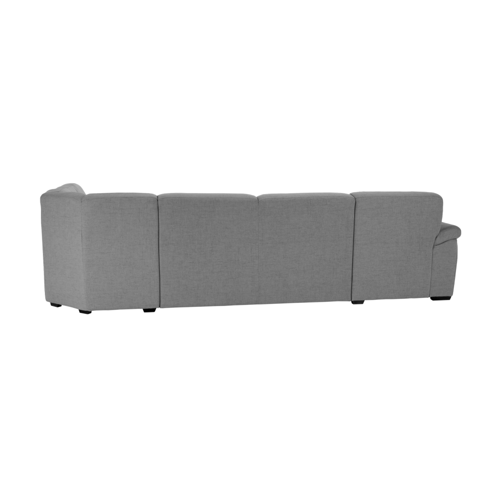Colţar în formă de U, material textil gri, model stânga, BITER U