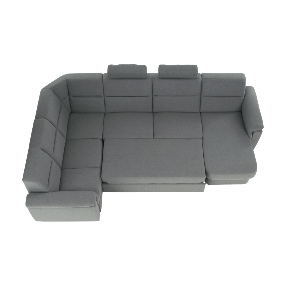 colţar în formă de U, material gri, dreapta, BORN U