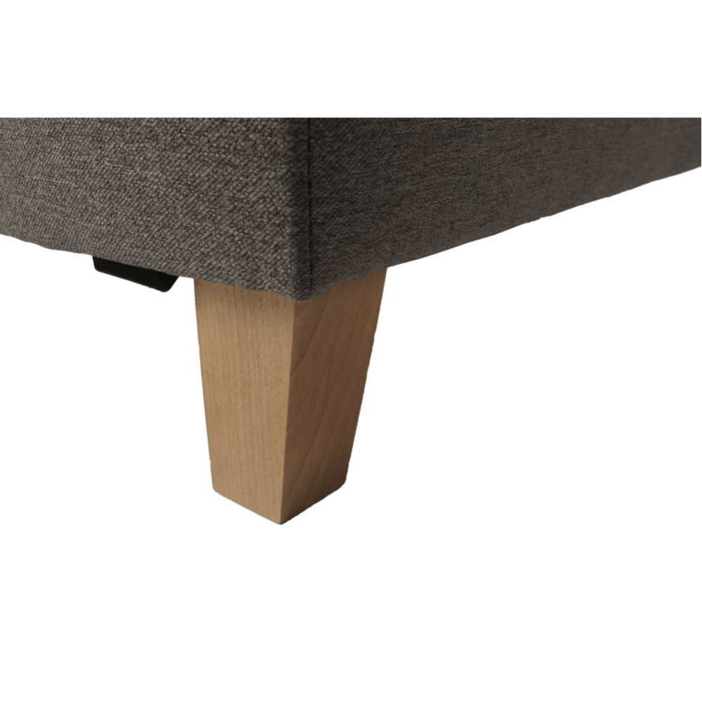 Colţar, material textil gri maroniu TAUPE, model dreapta, BRIDGET