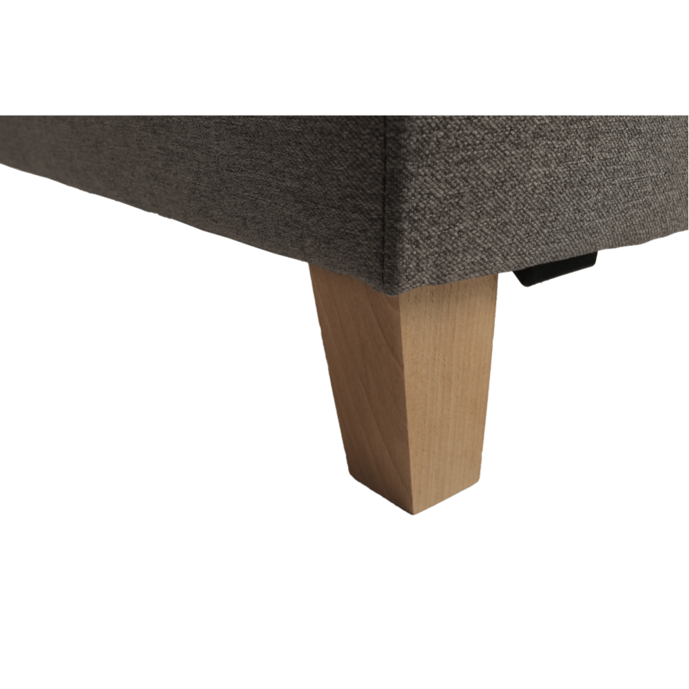 Colţar, material textil gri maroniu TAUPE, model stânga, BRIDGET