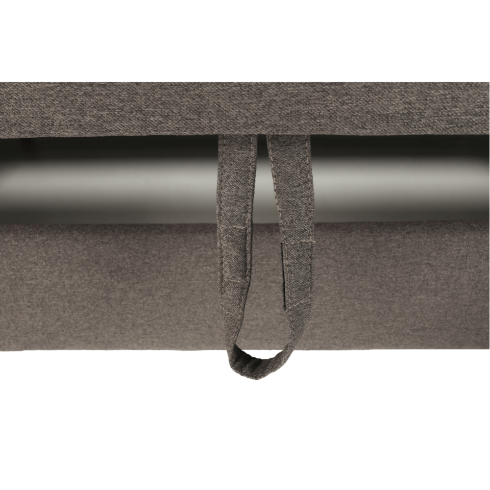 Colţar, material textil gri maroniu TAUPE, model stânga, BRIDGET