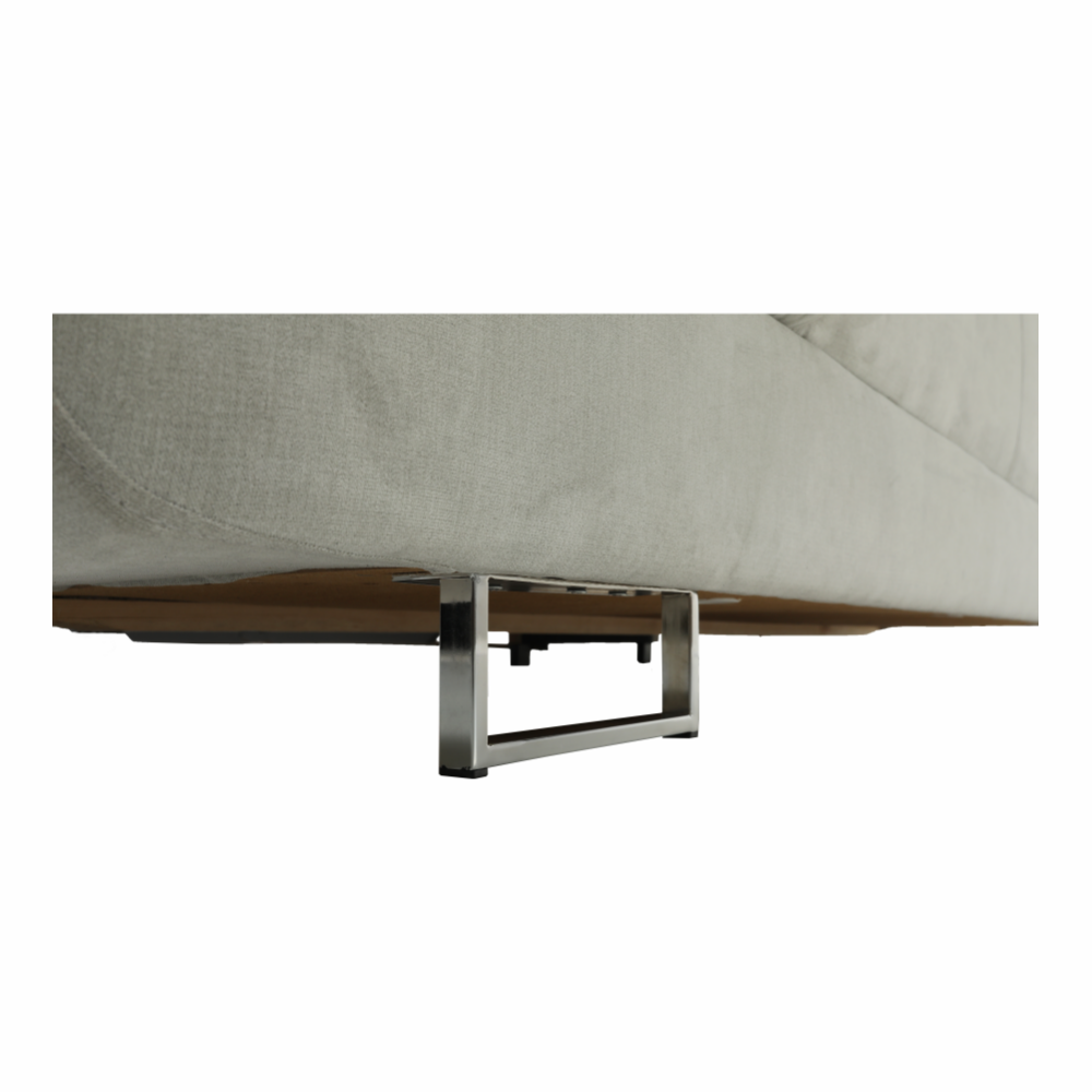 Colţar, material textil gri deschis, model dreapta, BUTON P