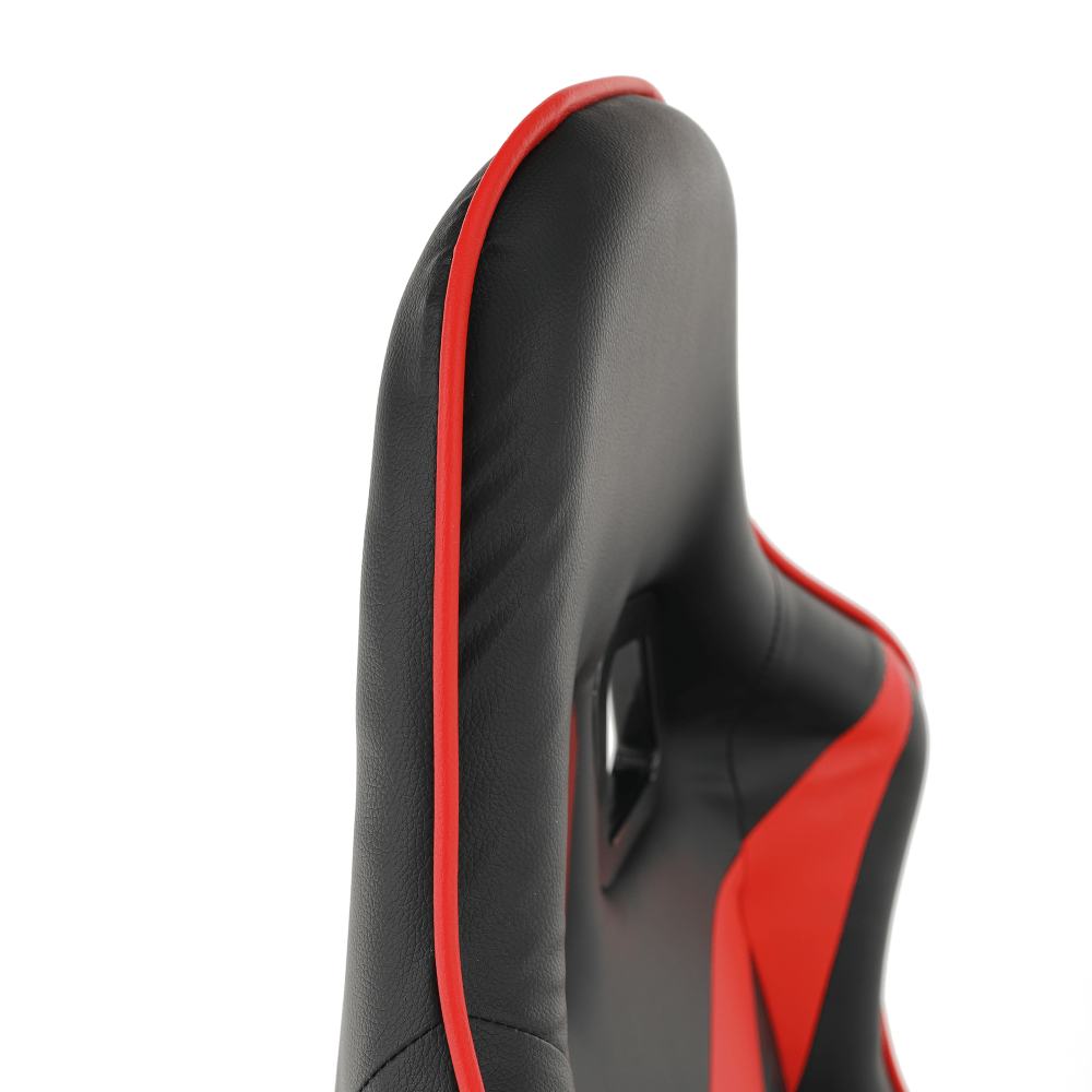 Scaun de birou / joc cu difuzoare Bluetooth, negru / roşu, CARPI
