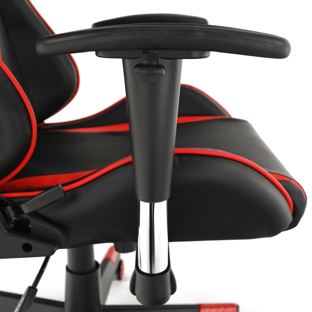 Scaun de birou / joc cu difuzoare Bluetooth, negru / roşu, CARPI