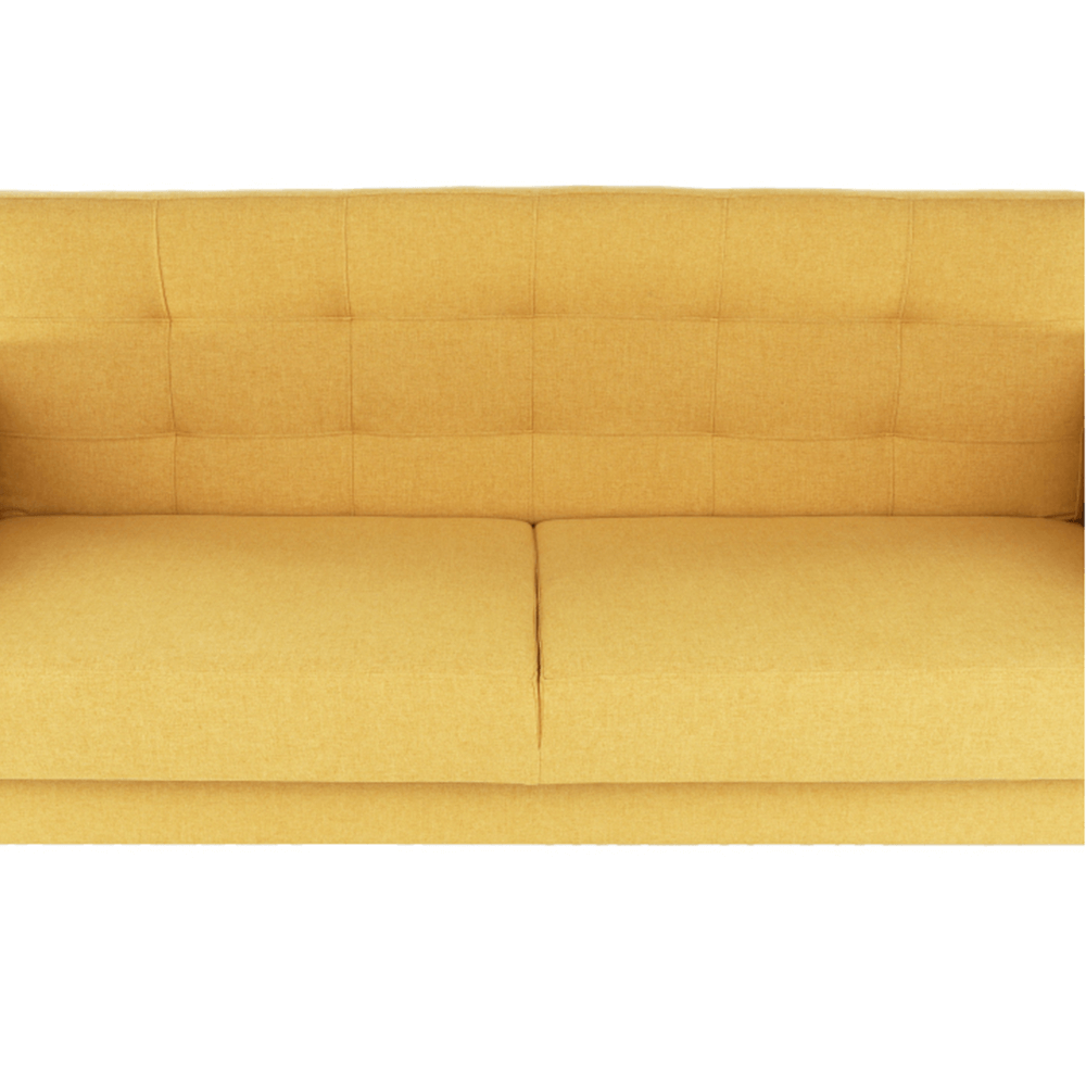 Colţar tapiţat 3 locuri, material textil muştar, AMEDIA
