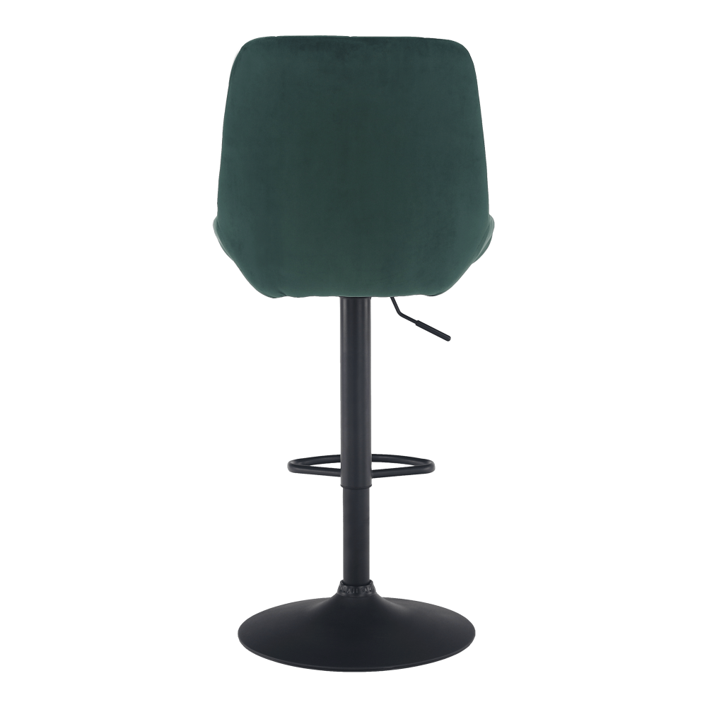 Scaun de bar, material textil Velvet verde închis, CHIRO