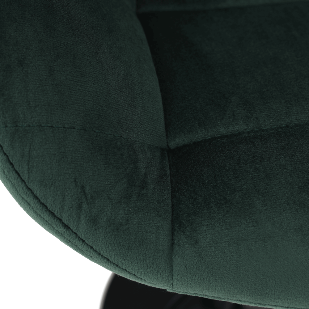 Scaun de bar, material textil Velvet verde închis, CHIRO