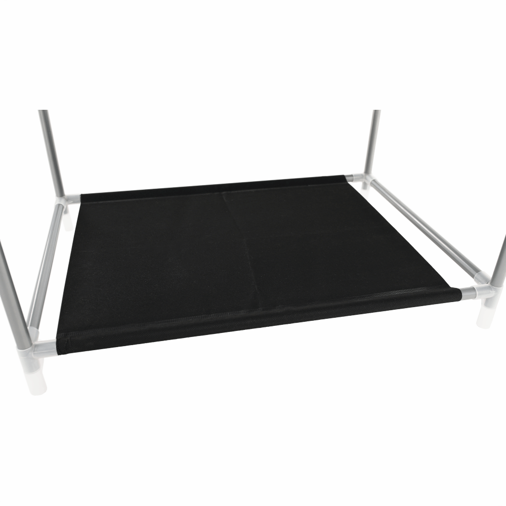 Raft multifuncţional pentru dulap, argintiu / negru, CODY