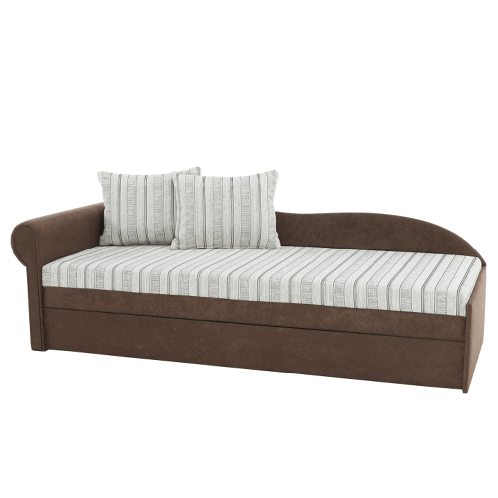 Colţar extensibil, maro/bej/auriu/model, stânga, AGA D