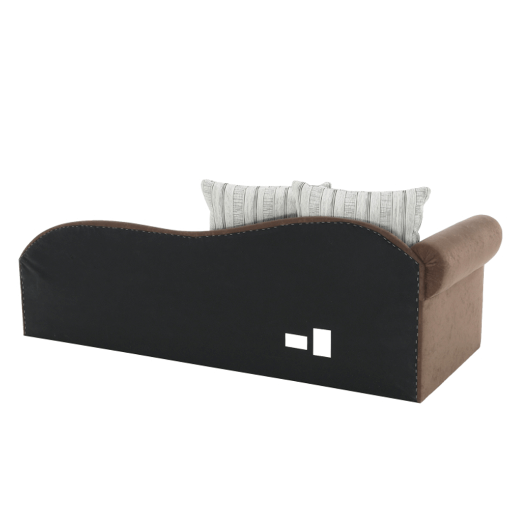 Colţar extensibil, maro/bej/auriu/model, stânga, AGA D