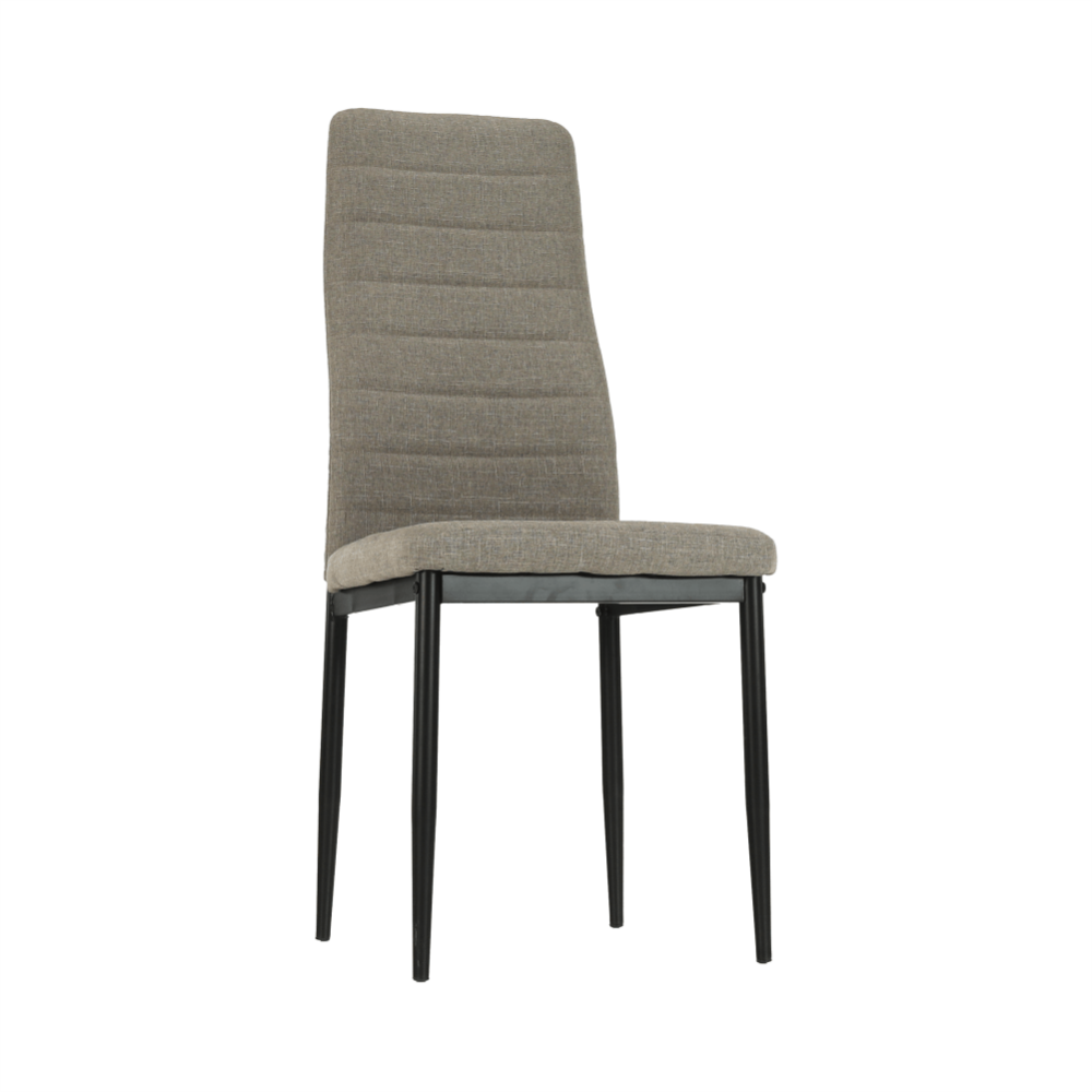 Scaun, textil maro/metal negru, COLETA NOVA