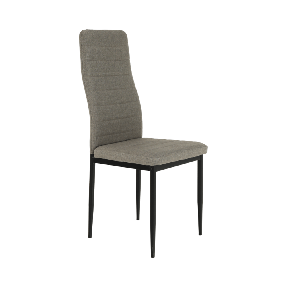 Scaun, textil maro/metal negru, COLETA NOVA