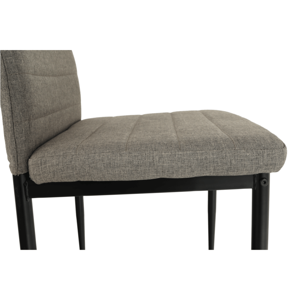 Scaun, textil maro/metal negru, COLETA NOVA