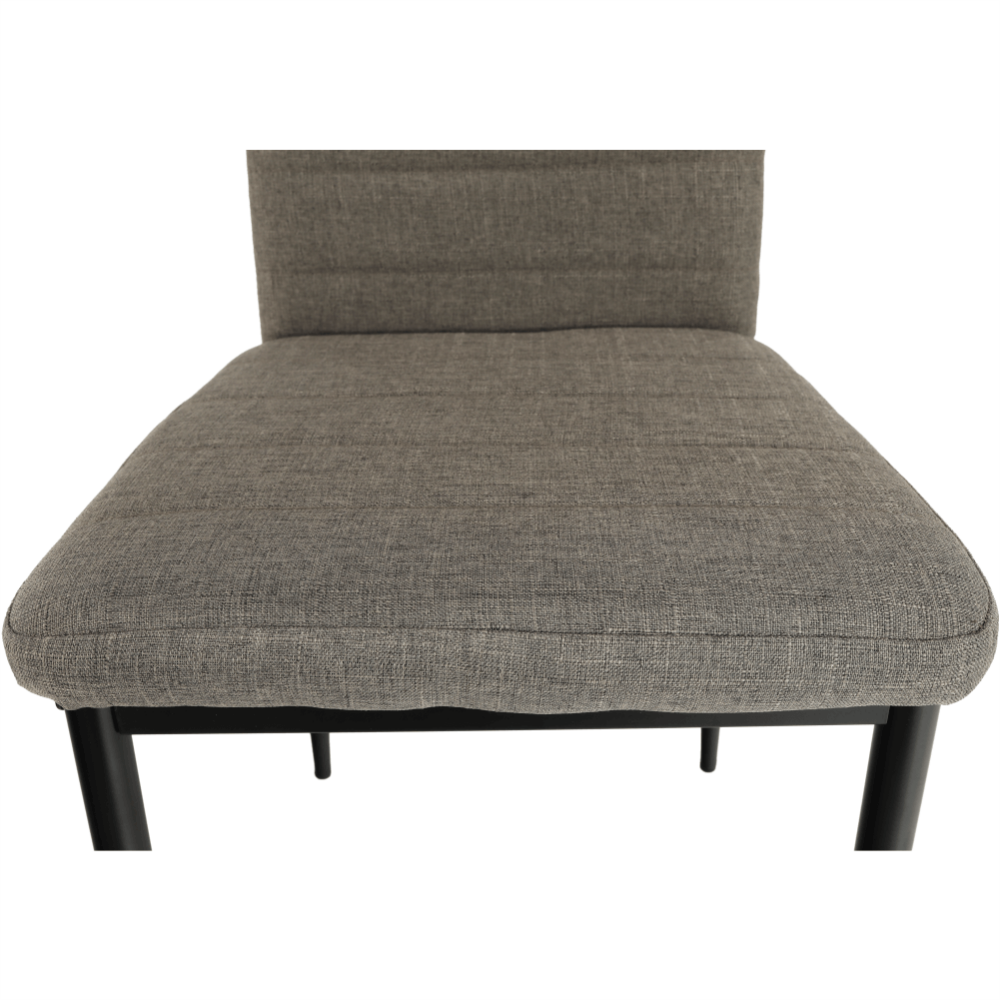 Scaun, textil maro/metal negru, COLETA NOVA