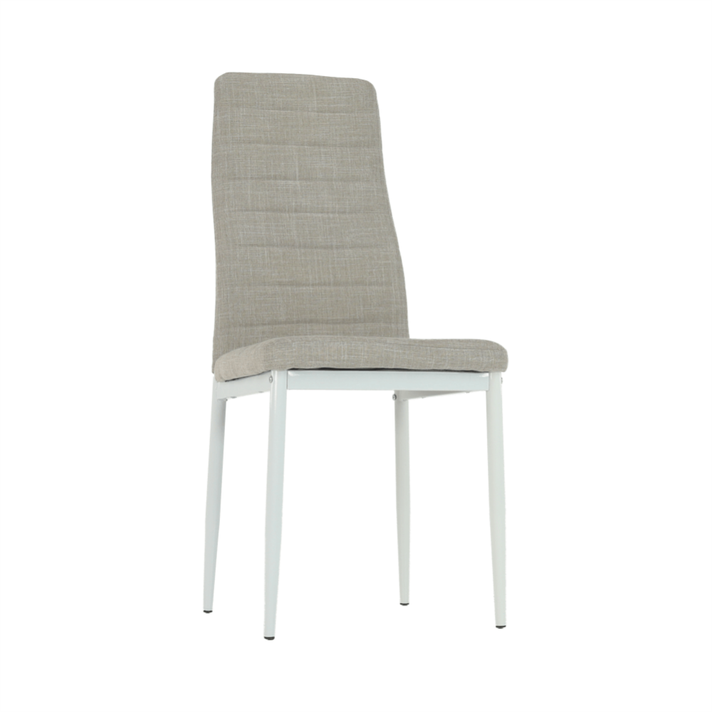 Scaun, textil bej/metal alb, COLETA NOVA