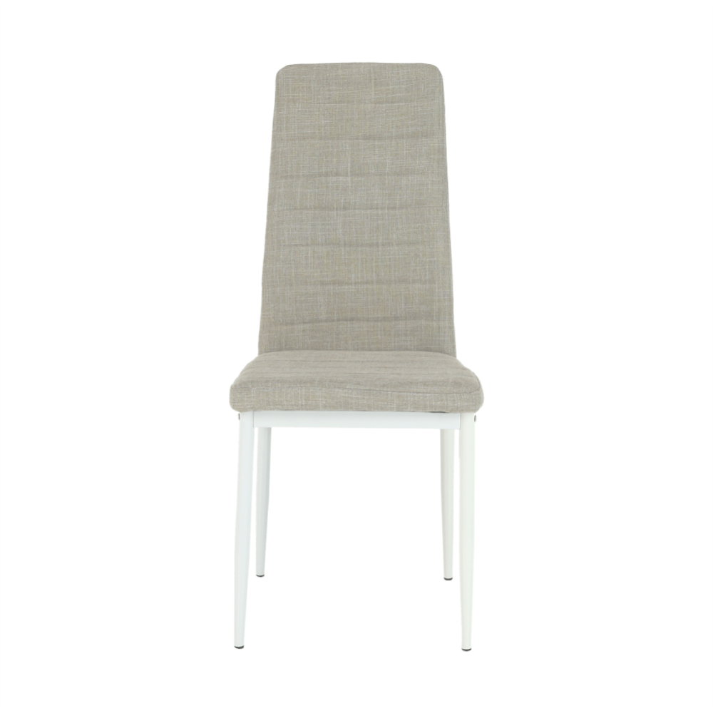 Scaun, textil bej/metal alb, COLETA NOVA