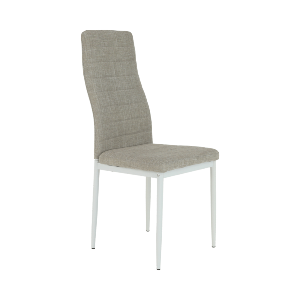 Scaun, textil bej/metal alb, COLETA NOVA