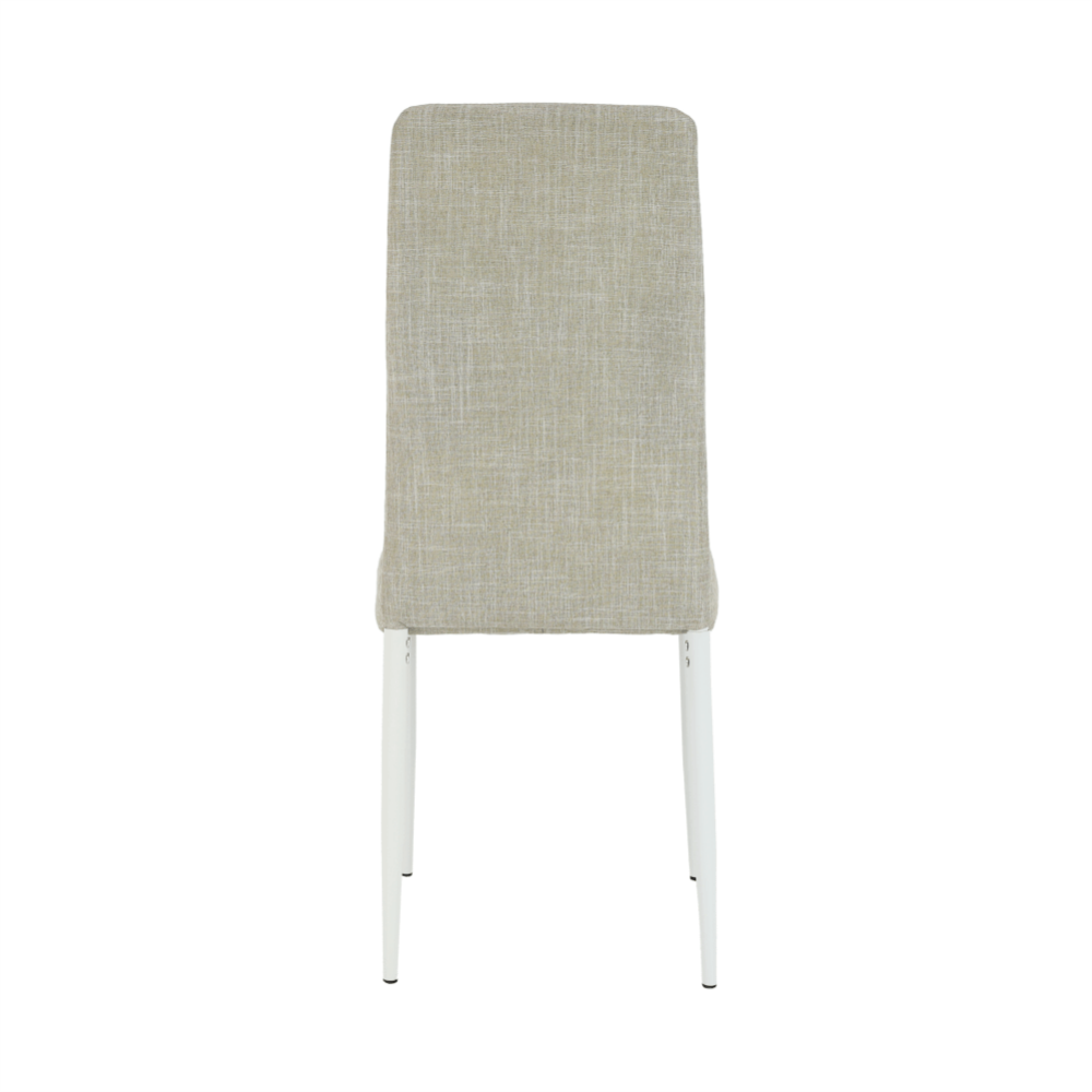 Scaun, textil bej/metal alb, COLETA NOVA